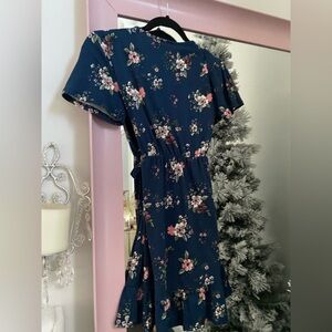 Blue floral dress